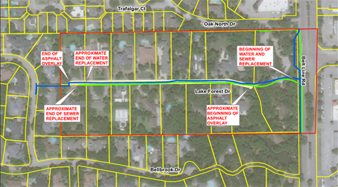 Lake Forest Drive Waterline Upgrades and Wastewater Improvements Project Scope