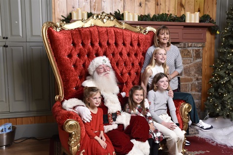 a family with Santa